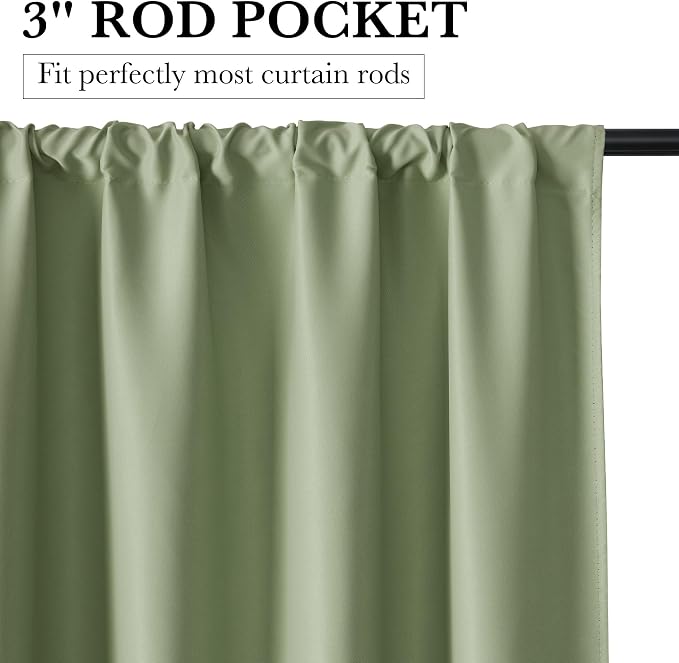 RYB HOME Bedroom Blackout Curtains 84 inches Long, 100% Blackout Thermal - Image 2