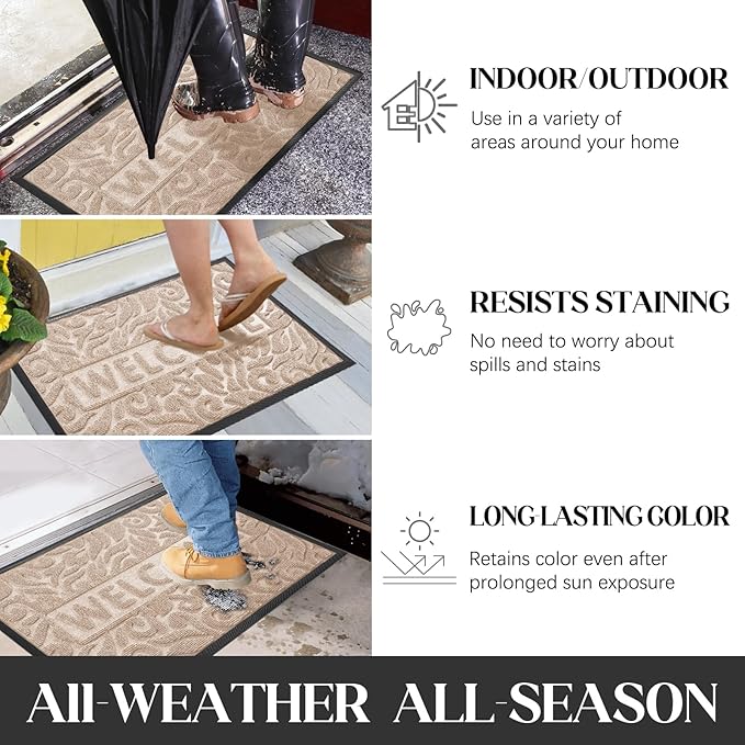 Yimobra Large Welcome Mat 47x32, Waterproof Non-Slip Outdoor Mats - Image 5