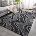 Meralax Grey Rugs for Living Room Bedroom, 4x6 Soft Area Rug Fluffy Shaggy by Merelax