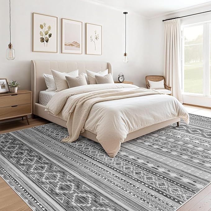 cotiled 6x9 Area Rug Living Room: Washable Boho Rugs - Image 2