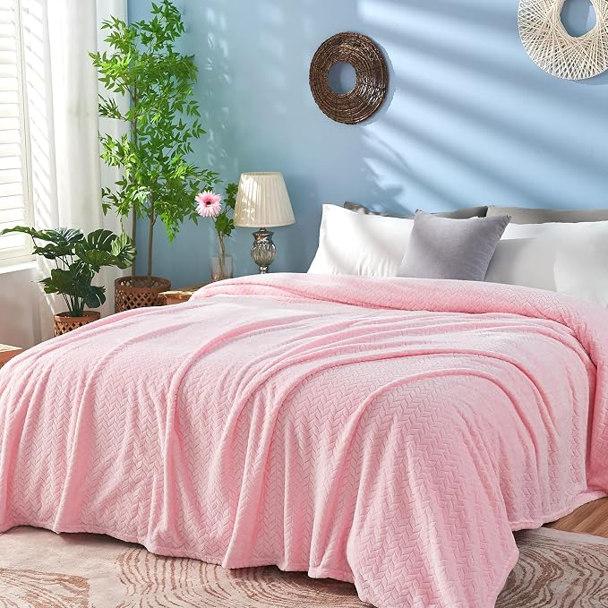 inhand Pink Fleece King Blanket by inhand