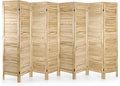 Bluecat 8 Panel Room Divider, Freestanding Solid Wood Partition Wall by Unknown