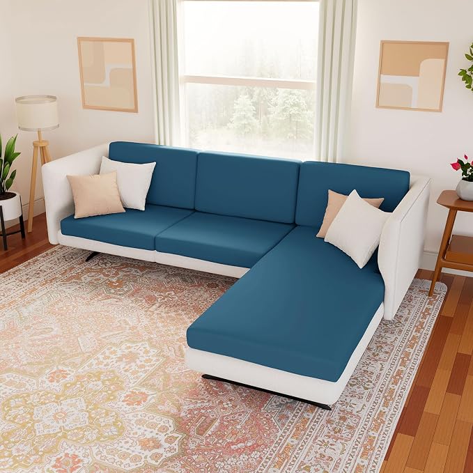 hyha Waterproof Couch Cushion Covers, Stretch Sofa Couch Seat Slipcover - Image 2