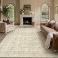 PureCozy Vintage Area Rug 8x10 Beige Washable Living Room Large Carpet Non Slip by PureCozy