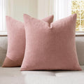 MIULEE Blush Pink Couch Pillow Covers 18x18 Inch by MIULEE