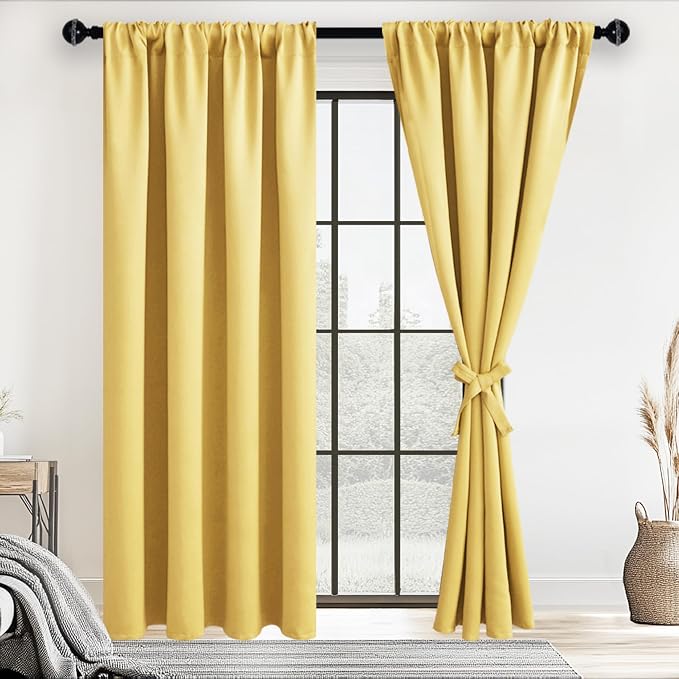 JIUZHEN Blackout Curtains – Thermal Insulated, Noise Reducing Room Darkening by JIUZHEN