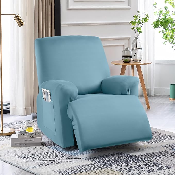 TAOCOCO Stretch Recliner Chair Covers 3-Pieces Solid Furniture Covers Recliner - Image 7