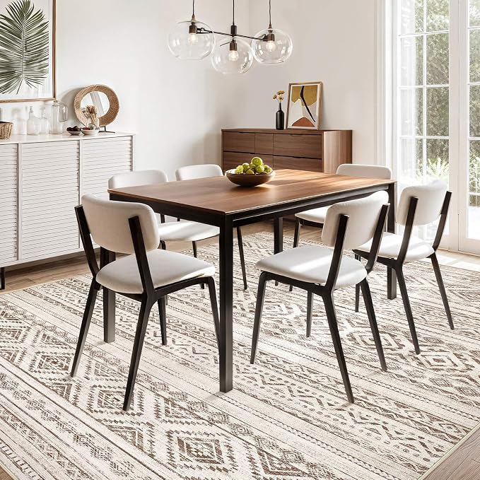 cotiled 7x9 Area Rug Living Room: Washable Boho Rugs - Image 7