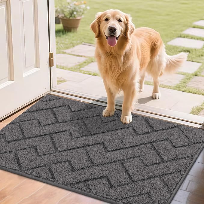 hicorfe Indoor Doormat, Front Back Door Mat Rubber Backing Non Slip Door Mats by Hicorfe