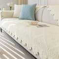 Cotton Quilted Dog Couch Cover for Sofa Farmhouse Rustic Embroidery Sectional by WelcometoXSlive
