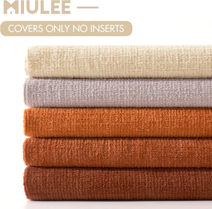 MIULEE Beige Couch Pillow Covers 18x18 Inch - Image 6