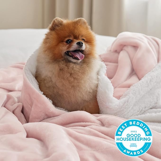Bedsure GentleSoft Sherpa Fleece Blankets King Size - Image 2