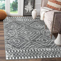 Wonnitar Moroccan 4x6 Area Rug, Washable Dark Gray Living Room Rug, Non-Slip by Wonnitar