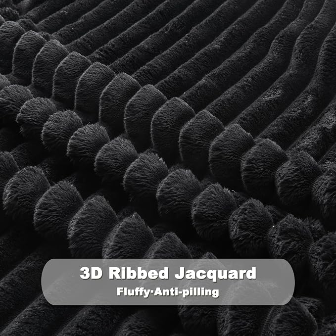 NEWCOSPLAY Super Soft Throw Blanket Black Premium Silky Flannel Fleece 3D - Image 7