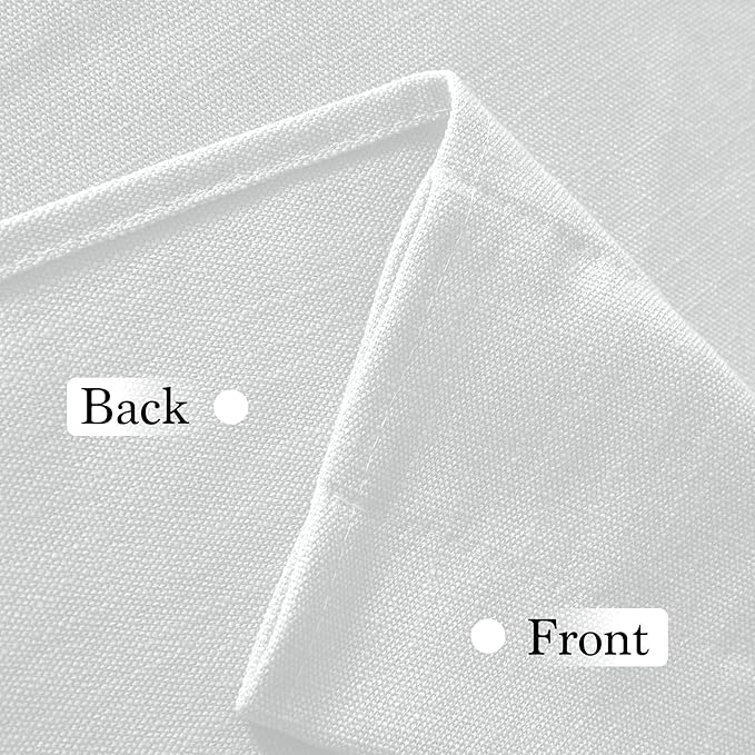 RYB HOME Short Cafe Curtains Faux Linen Blended Light Filtering Privacy Protect - Image 4