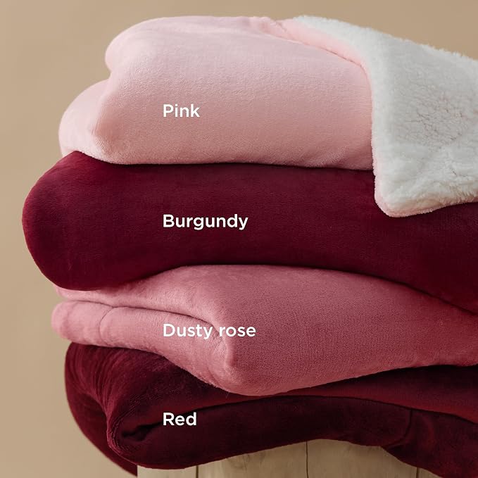 Bedsure GentleSoft Sherpa Fleece Blanket Queen Size - Image 5