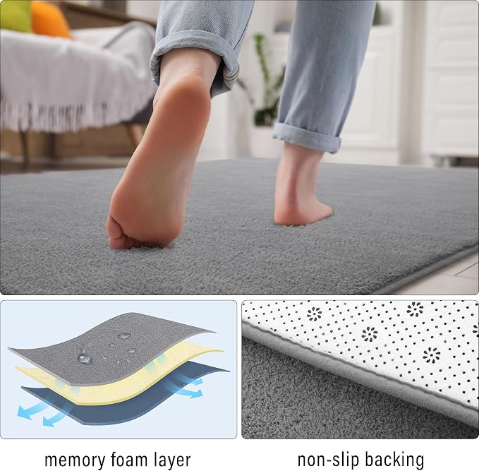 Soft Rugs for Living Room 4x6 Grey, Minimalist Area Rug for Bedroom Nursery - Image 6