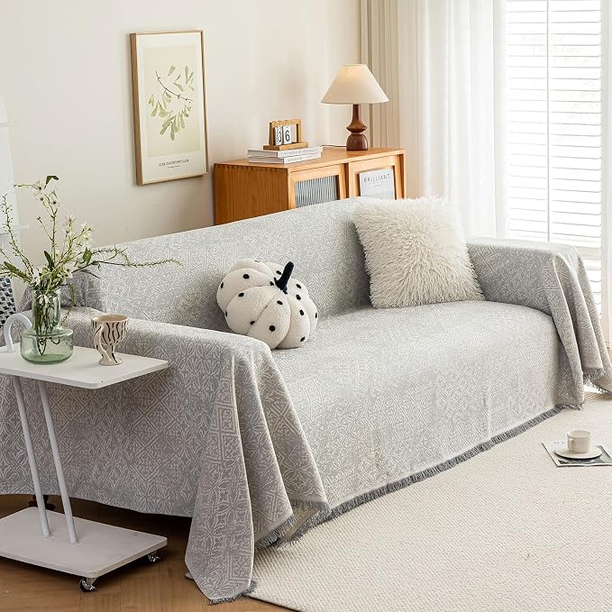ROOMLIFE Gray Couch Cover Boho Sofa Covers by ROOMLIFE