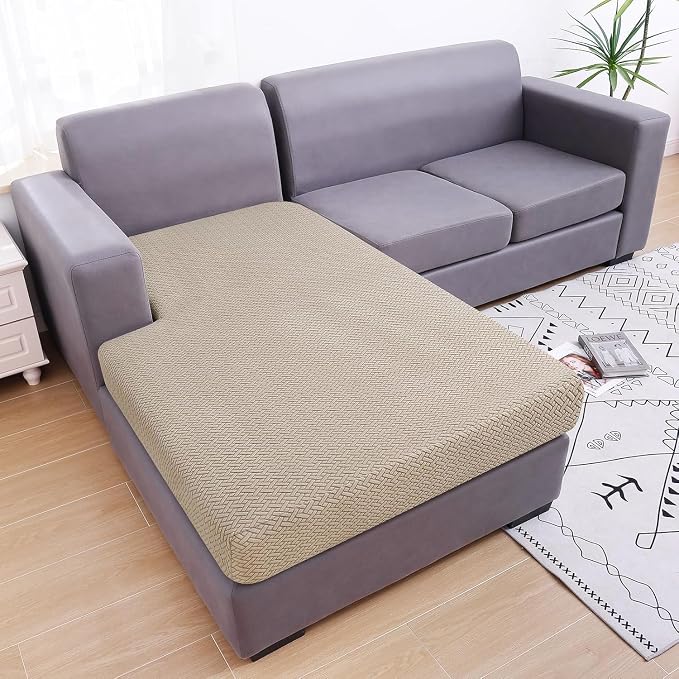Smiry Waterproof Couch Cushion Covers, Stretch Jacquard Sectional Couch Covers - Image 5