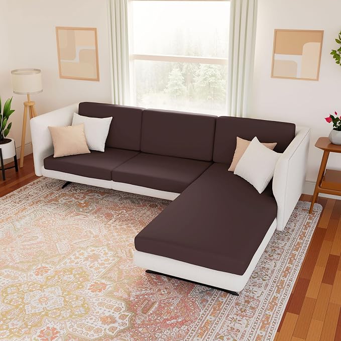 hyha Waterproof Couch Cushion Covers, Stretch Sofa Couch Seat Slipcover - Image 2