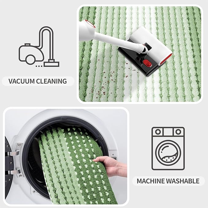 Kitinjoy Indoor Outdoor Door Mat, 40x32 Non-Slip Absorbent Dirt Trapper - Image 5