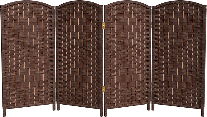 Red Lantern 3 ft. Short Diamond Weave Fiber Folding Screen by RedLantern