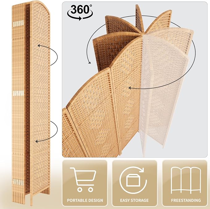 Rose Home Fashion 6 ft Tall Room Divider, Room Dividers and Folding Privacy - Image 7