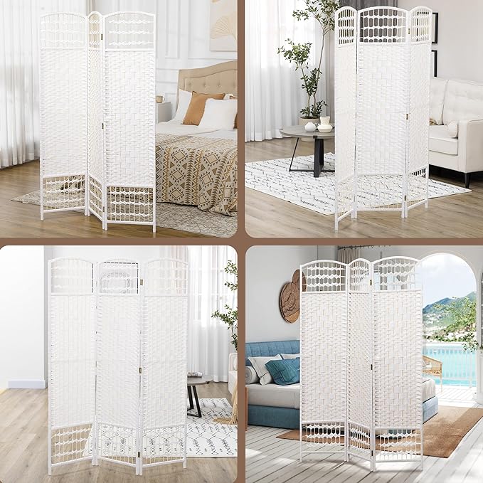 HOMCOM 3 Panel Room Divider, Folding Privacy Screen, 5.6' Room Separator - Image 6