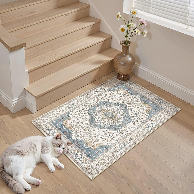 2x3 Washable Entryway Rug: Non-Slip Soft Small Indoor Area Rug - Image 3