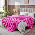 NEWCOSPLAY Super Soft Queen Blanket Hot Pink Premium Silky Flannel Fleece by NEWCOSPLAY