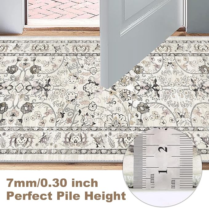 LOKHOM Washable Runner Rug, 2x8 Non-Slip Vintage Hallway Runner Rug - Image 7