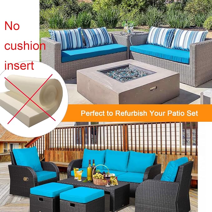 NettyPro Patio Bench Swing Loveseat Cushion Covers 48 Inch, Outdoor Furniture - Image 6