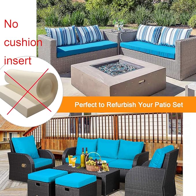 NettyPro Patio Bench Swing Loveseat Cushion Covers 45 Inch, Outdoor Furniture - Image 6