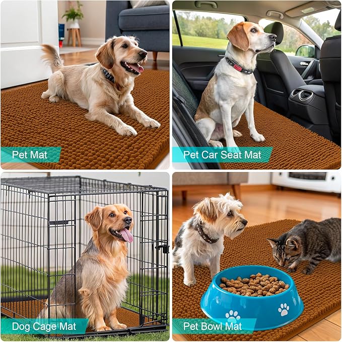OLANLY Dog Door Mat for Muddy Paws 30x20, Absorbs Moisture and Dirt, Absorbent - Image 7