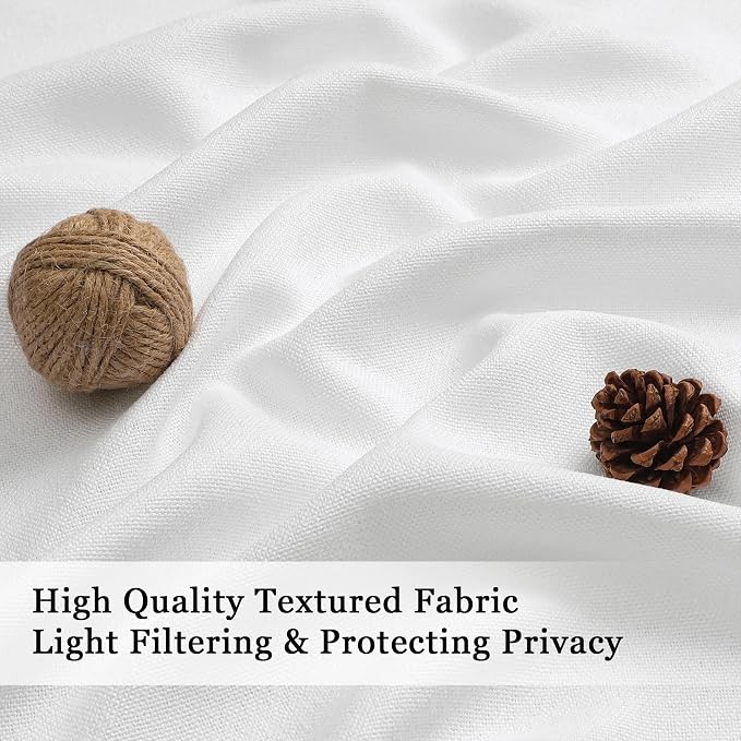 OWENIE White Valances for Windows 1 Pcs 24 Inch Length, Light Filtering - Image 2