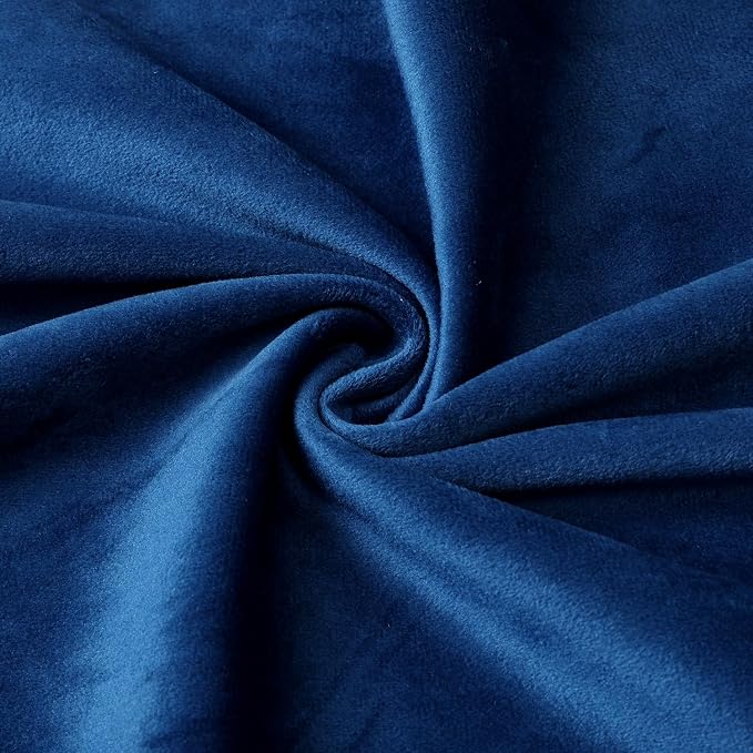 NiNi ALL Decorative Throw Pillow Covers Velvet 12x20 Inch Pack of 2 Blue - Image 4
