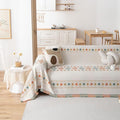 VClife Boho Couch Cover White Geometric Jacquard Sofa Cover 1 Piece Large Couch by VCLIFE