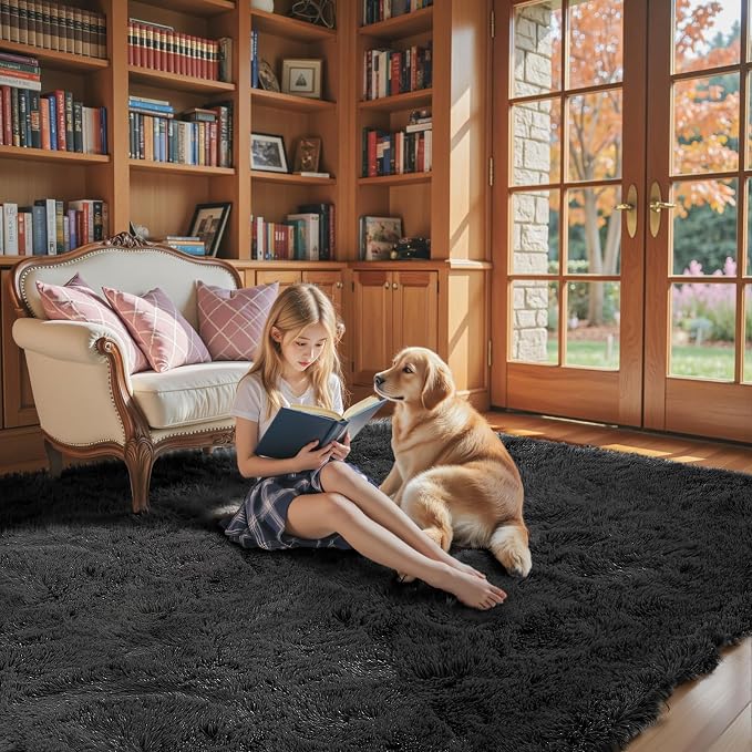 Rugs for Living Room 5x8, Alfombras para Salas Shag Large Plush Soft Area Rug - Image 4
