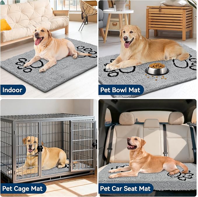 Bcoimo Super Absorbent Dog Door Mat, Pet Rugs - Image 6