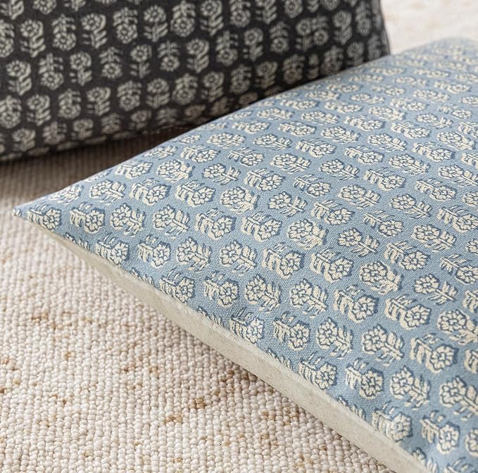 Foindtower Set of 2 Decorative Vintage Floral Print Throw Pillow Covers Neutral - Image 3