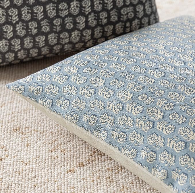 Foindtower Set of 2 Decorative Neutral Floral Print Throw Pillow Covers Vintage - Image 3