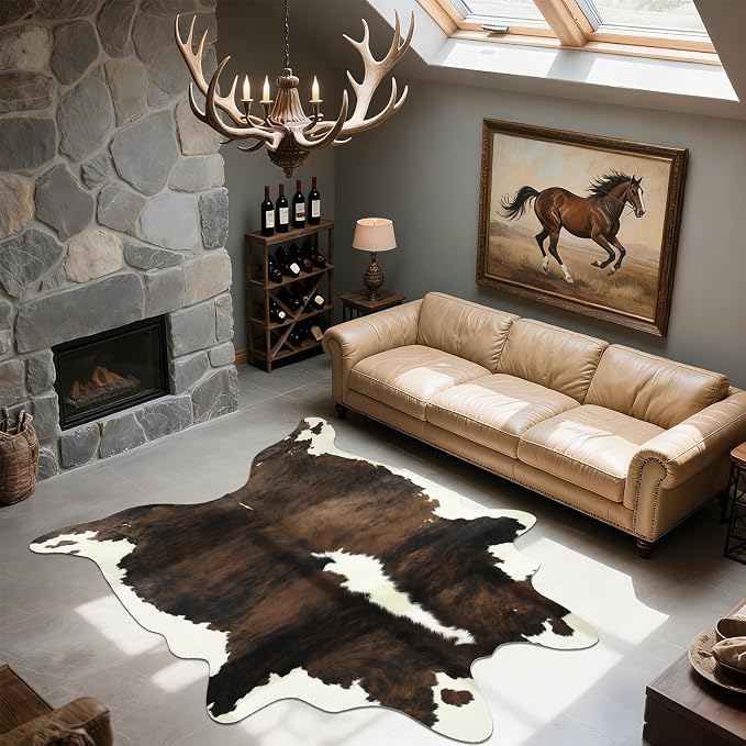 BENRON Premium Cowhide Rug, Faux Cow Hide Rugs - Image 4