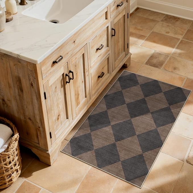 Beeiva Checkered Print 2x3 Samall Area Rugs - Image 6