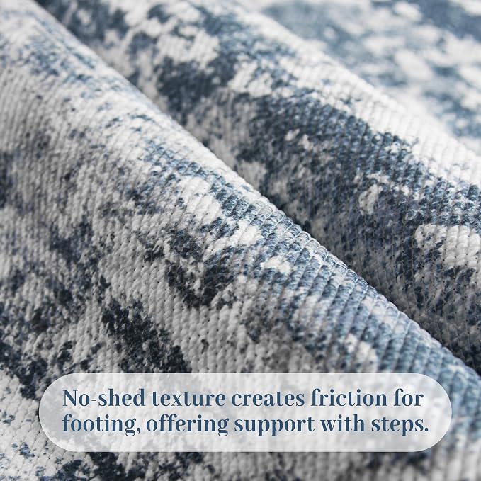 3x5 Area Rug Washable Entryway Rug Non Slip Abstract Tear and Stain Resistance - Image 3