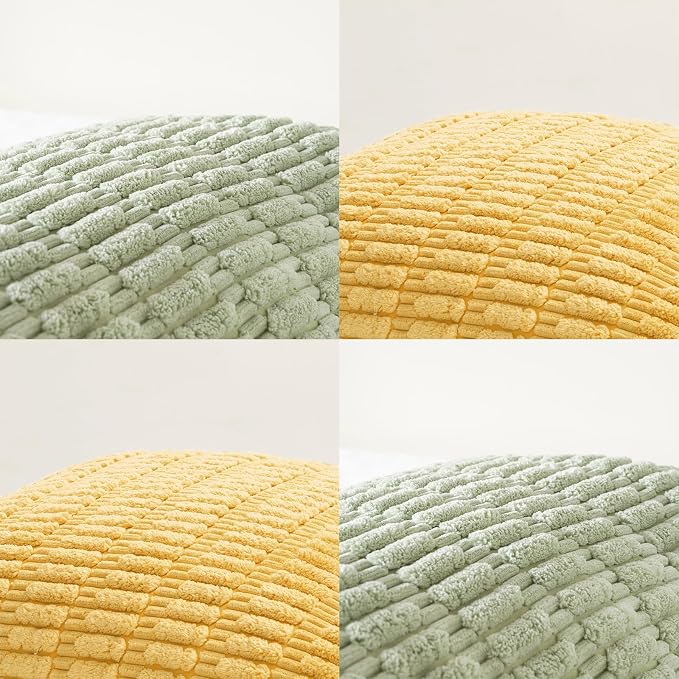 Fancy Homi Set of 4 Summer Boho Decorative Throw Pillow Covers 18x18 Inch - Image 4