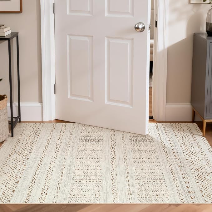 cotiled 3x5 Area Rug Living Room: Washable Boho Rugs - Image 4