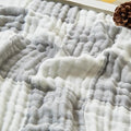 EMME Checkered Cotton Blanket Twin Large 60"x80" 100% Muslin by EMME