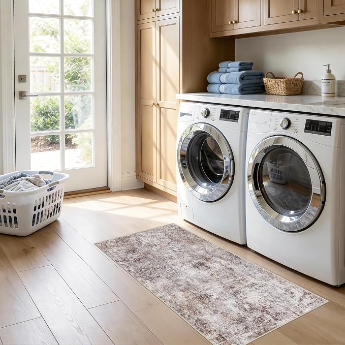 2x4 Area Rug for Entryway: Low Pile Washable Rug - Image 8