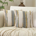 Aeckself Boho Throw Pillow Covers 18x18 Inch Set of 2, Farmhouse Decorative by AECKSELF