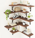 Fixwal Corner Floating Shelves for Wall, Rustic Wood Wall Mounted Shelf for by Fixwal
